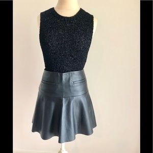 Club Monaco Leather Skirt 0 Waist- 24